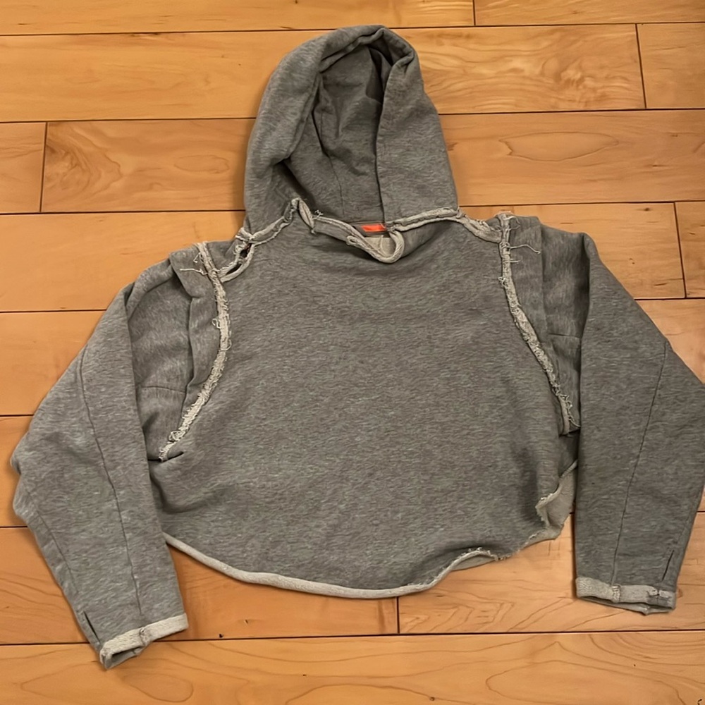 FP movement Poncho style cropped hoodie